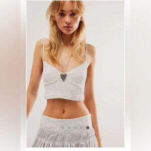 NWOT Free People Aster
Two Piece Skirt Set -
Ivory Combo Sz: M
